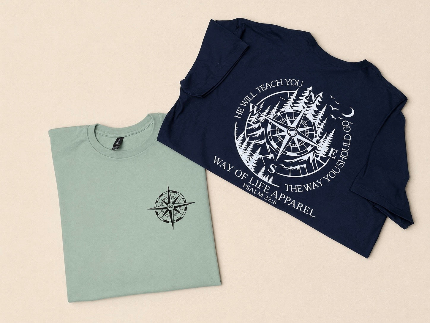 Way of Life Apparel – “He Will Teach You” Compass Tee