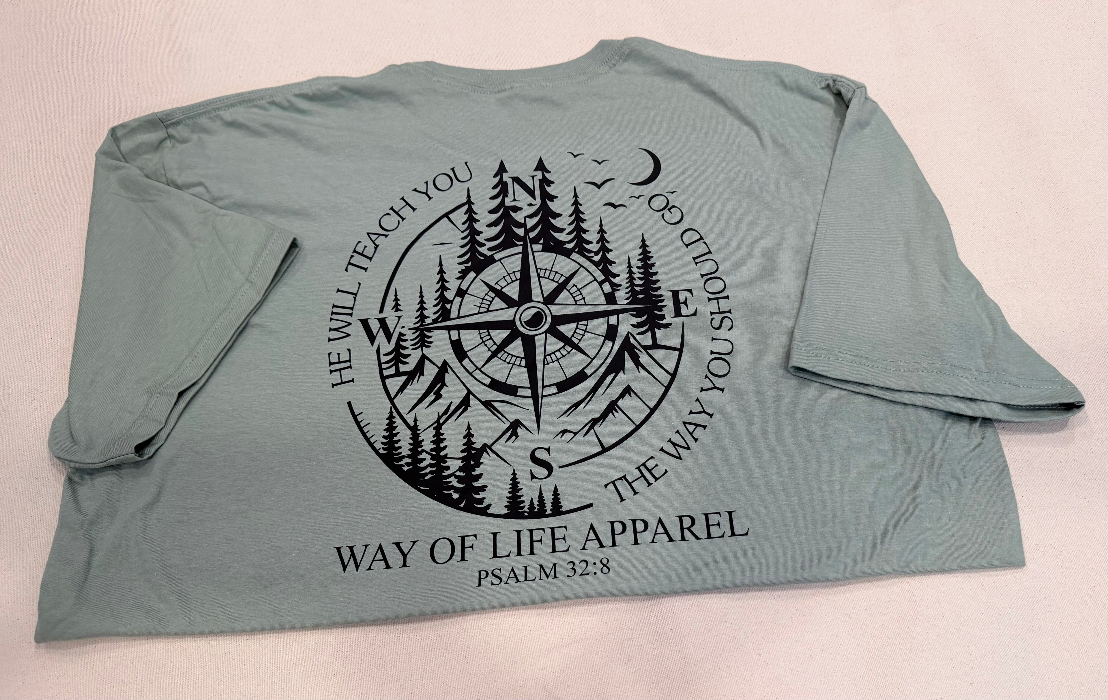 Way of Life Apparel – “He Will Teach You” Compass Tee